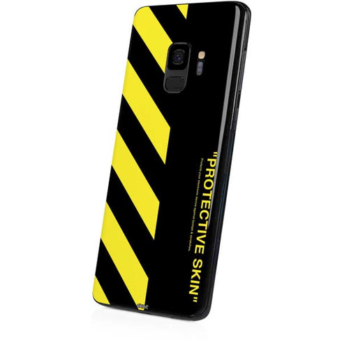 Black and Yellow Stripes Galaxy S9 Skin